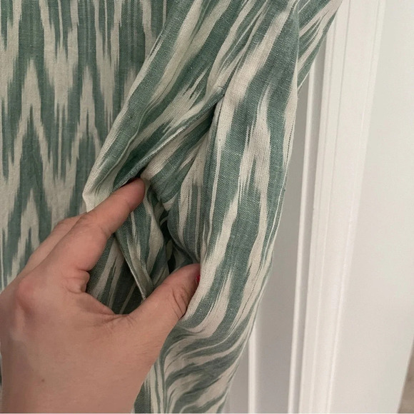 Oliphant Pocket Dress Tashkent Green White - Picture 5 of 6